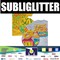 Sublimation for Cotton with Glitter SUBLIGLITTER 9.83"X12" 5 Sheets Made in USA